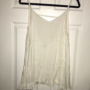 Flowy white tank